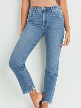 Just Black Denim The Vintage Straight Leg Blue Jeans Made in USA 24” Size 28